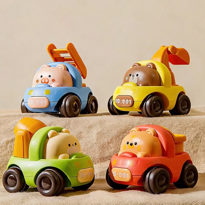 토요요 유아 캐릭터 관성 미니 트럭 장난감 세트 자동차 역할놀이 선물 추천 QZGX1