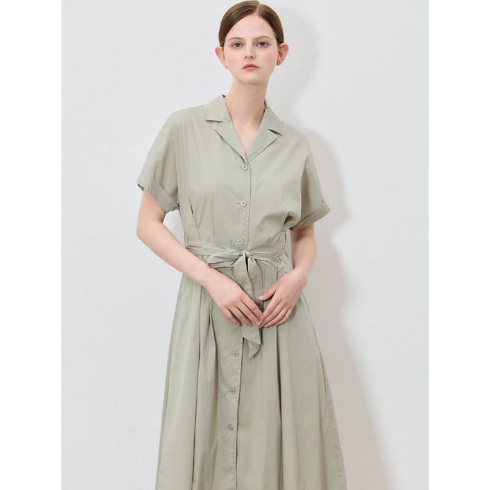 리스트 로라제인 벨티드 롤업 셔츠 원피스 택가격 398000원