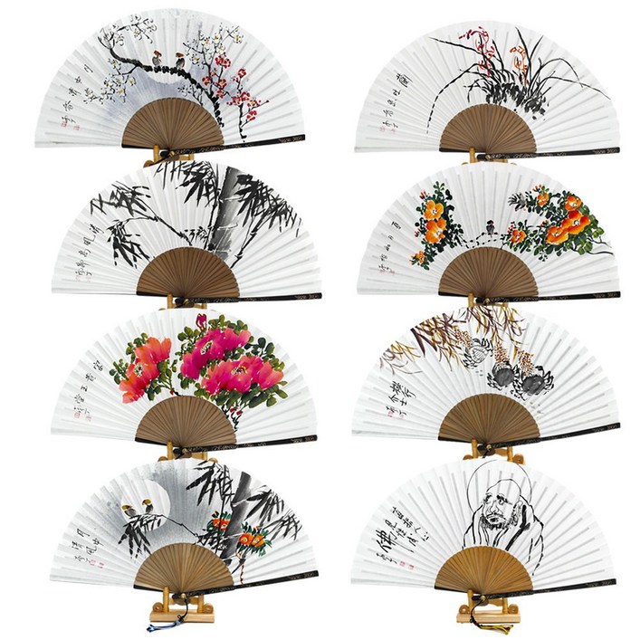 주파앤카코리아 남정 오죽선 한지 친필 접 부채, 1개, N20친필남정수공조각대31.5형난초매듭