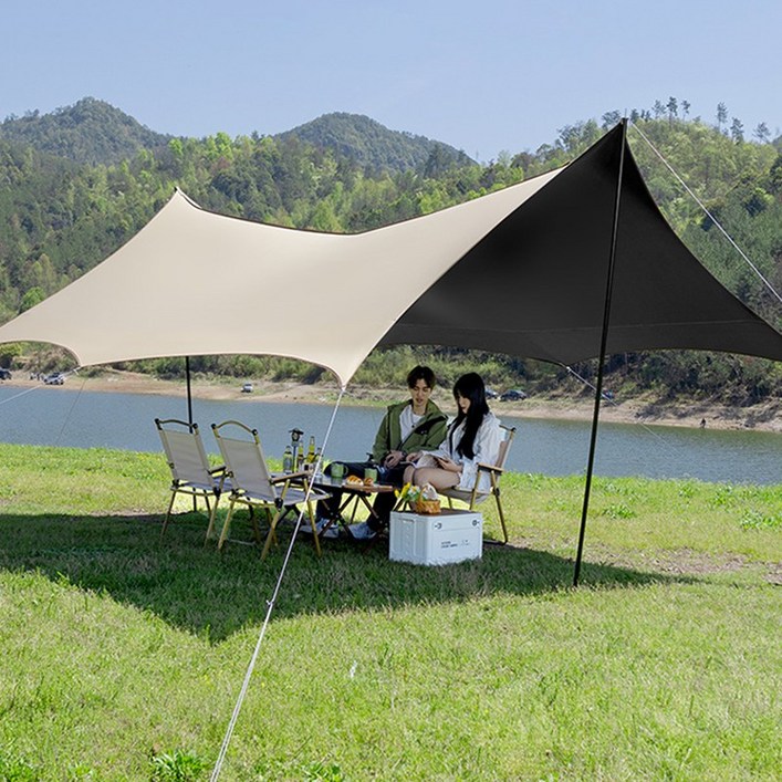 대형 블랙코팅타프 자외선 차단  210D 옥스포드 타프 캠핑타프