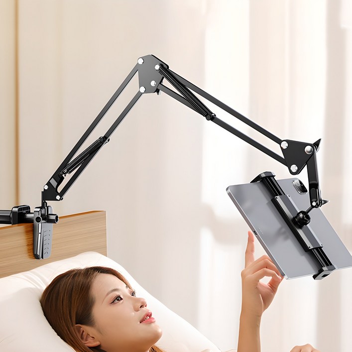 레드에셋 침대 핸드폰 거치대, 1개, 블랙태블릿휴대폰전용