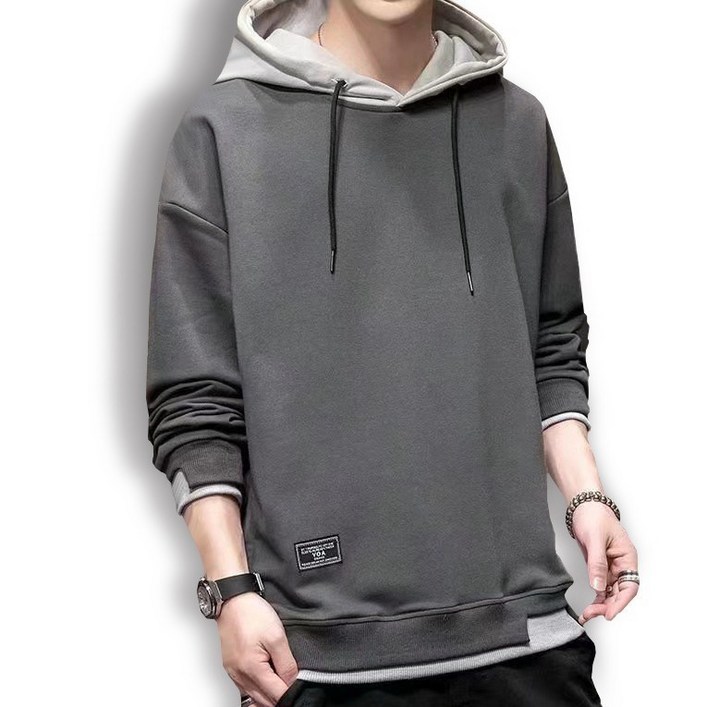 ANYOU 남자 후드 입체 후드 맨투맨 후드티 헐렁하다 맨투맨 데일리