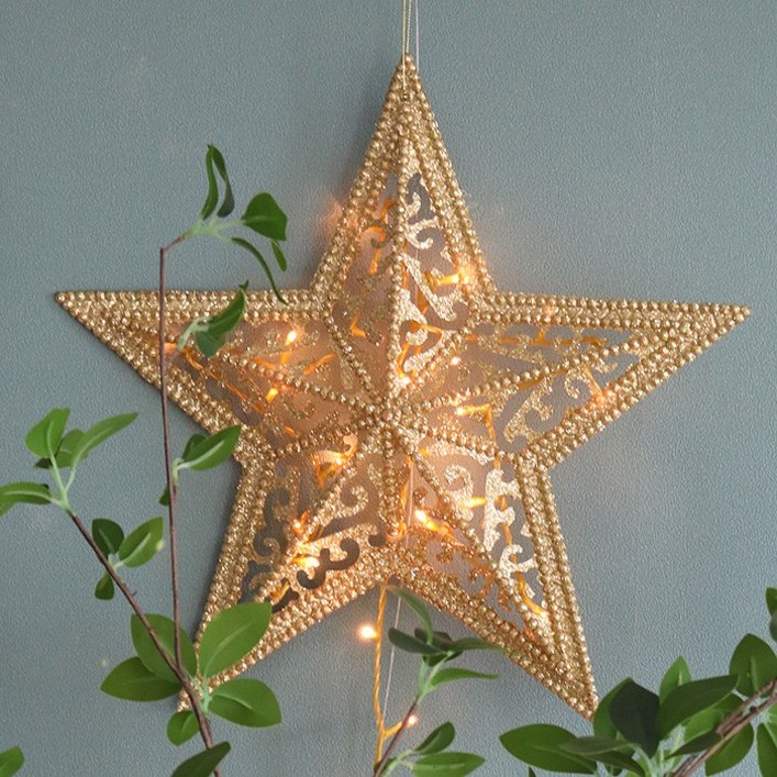 라이트 별 전구포함 장식 4type