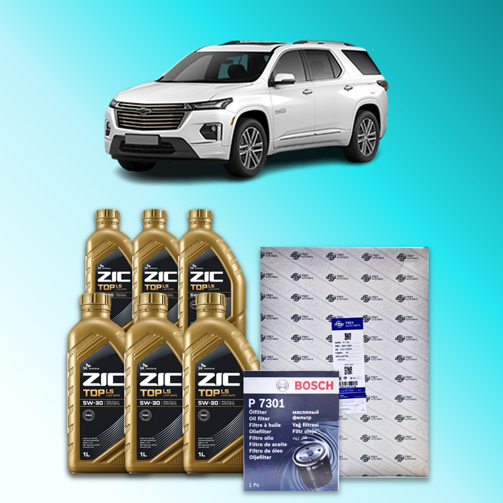 더 뉴 트래버스 3.6 가솔린 엔진오일세트 SK 지크 탑 LS 5W30 ZIC TOP LS