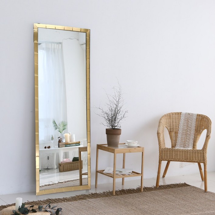 보우데코 빅대형 모던라인 전신거울2종색상 5가지사이즈, 골드브론즈