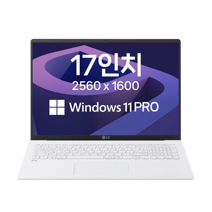 LG 그램17 11세대 i5 윈도우11프로 17인치 초경량 고해상도 NVME SSD, 17Z95N, WIN11 Pro, 8GB, 512GB, 화이트