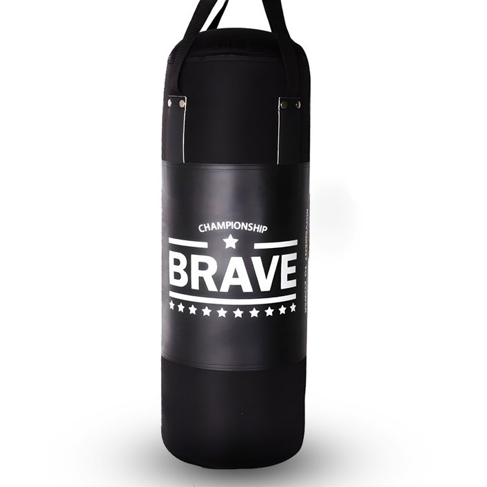 브레이브 저소음 가정용 샌드백 블랙에디션 80cm 속빵빵 한국생산+연결밴드