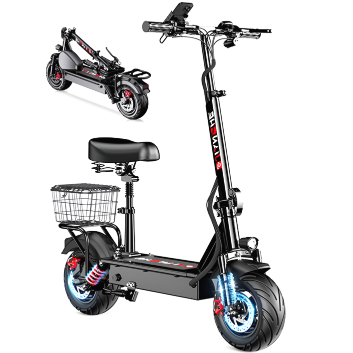 웨이킥 앉아타는 고성능 전동킥보드 48V 전기 접이식 성인 대리운전 배달 킥보드 스쿠터, 블랙, 24km/48V, 1개