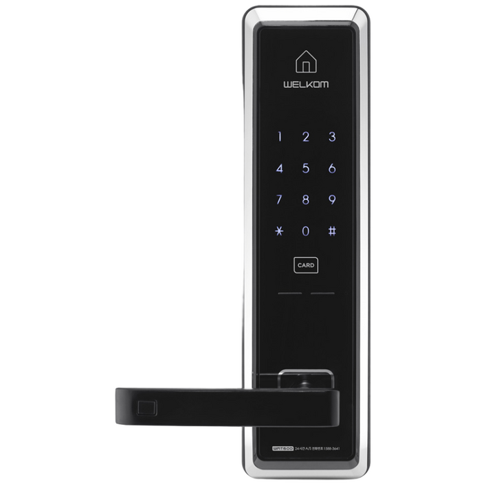 [수도권설치-내일도 가능] 솔리티 웰콤 WMT600 카드키4개+번호키 0초즉시잠금 허수기능 에티켓기능 음량무음가능 내부이중잠금 전기충격무력화 강력한내구성 현관문 디지털도어락 도어록, 웰콤 WMT600/무료설치(A지역)-화요일, 방문설치