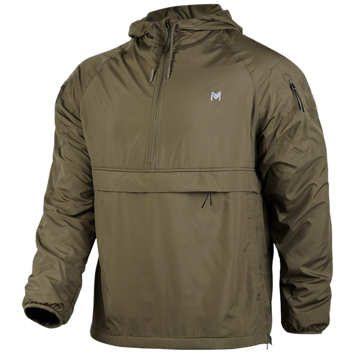 밀리브로 프루프 아노락 바람막이 자켓 카키  아웃도어 등산 스포츠 군인 밀리터리 활동복 반집업 점퍼 전술