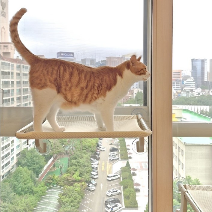 오르펫 고양이해먹 창문해먹 창틀 침대 캣타워 캣워크, 2개, 캣해먹 그레이