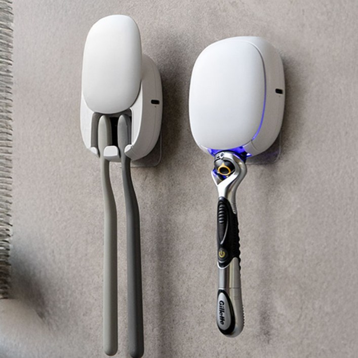 유즈비 UVC 듀얼 면도기 칫솔 살균기 가정용 휴대용, 화이트, 단품