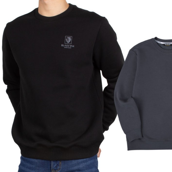 찬스11 블랙야크 애슬레저 기모 맨투맨 남자 여자 커플티 BKJ1012