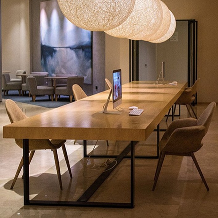 우브로 우드슬랩테이블 원목 대형 식탁 테이블 사각 카페 다이닝 6인용 8인용 2000 2200 2400