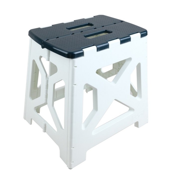 국산 튼튼한 접이식 의자 대형 하중 100kg 휴대용 캠핑 발판의자, 1개, 3.화이트네이비