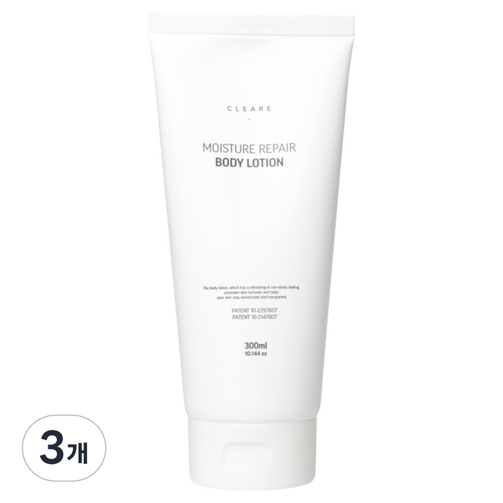 클레아레 모이스처 리페어 바디로션, 3개, 300ml