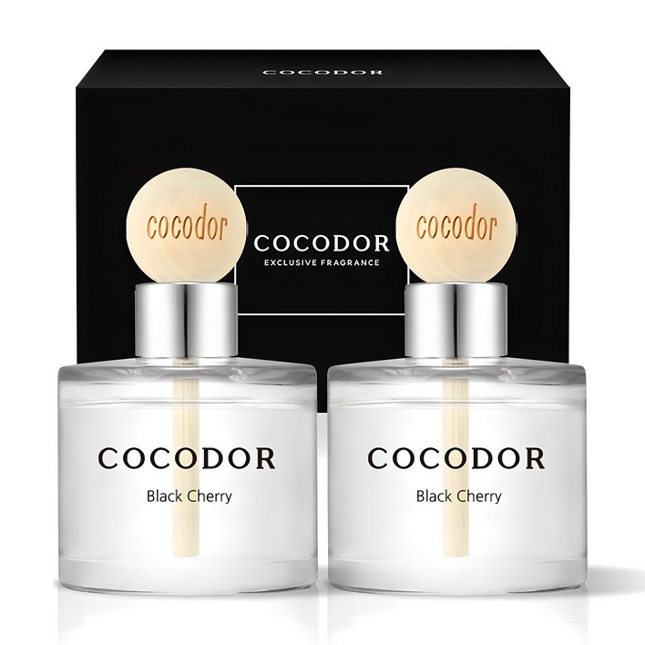 코코도르 우드볼 차량용 디퓨저 50ml 2개입, 블랙체리, 1세트