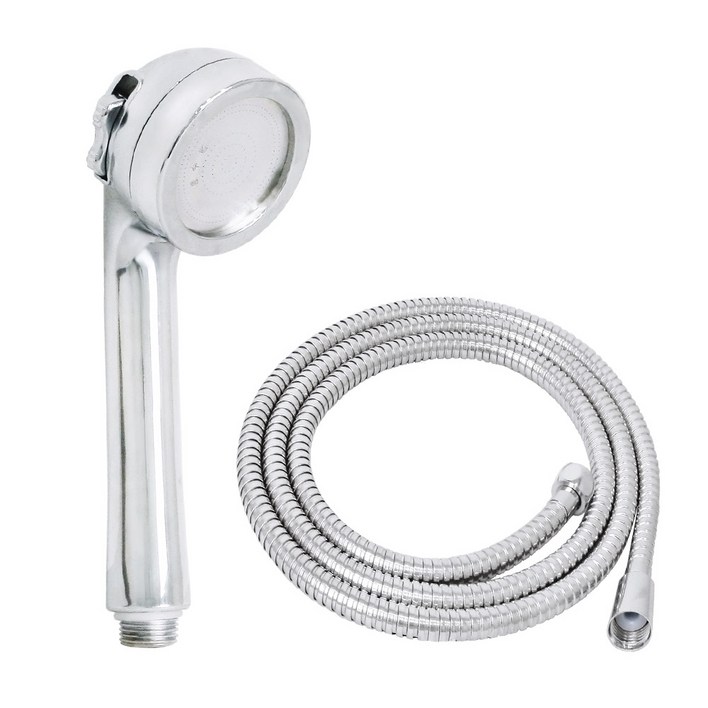 코시나 절수 샤워기 + 2m 호스 세트, 1개, 단일 색상