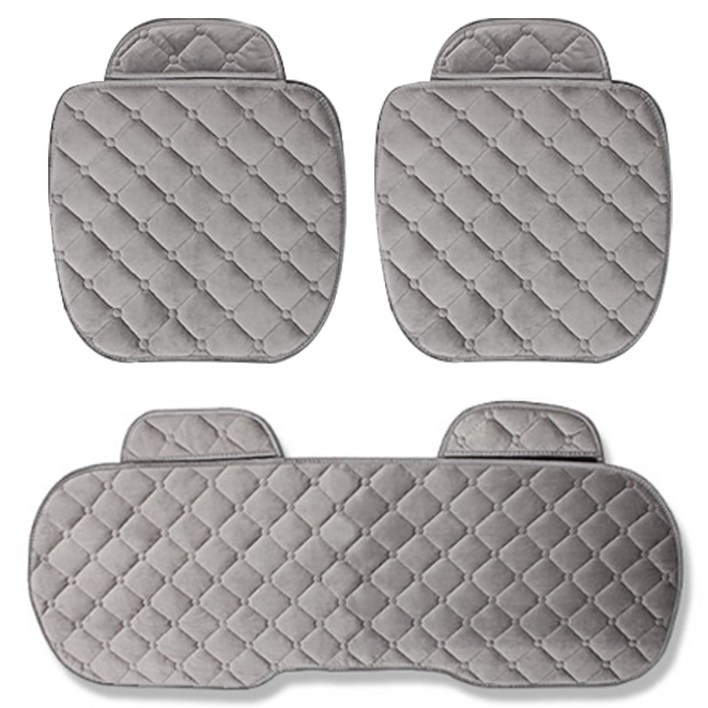 지엠지모터스 극세사 퀼팅 겨울 자동차 방석 3P세트