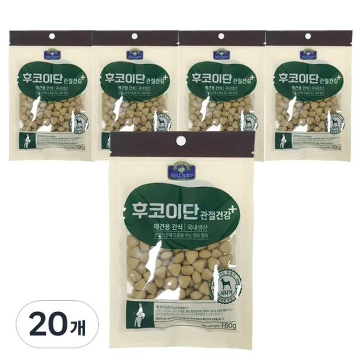벨버드 후코이단 강아지 간식, 관절건강, 100g, 20개