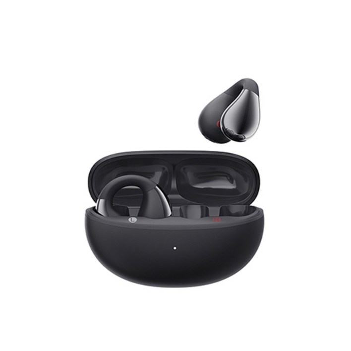 QCY 물방울 모양 오픈형 이어 클립 블루투스이어폰, QCYCrossky T33 APP, 블랙