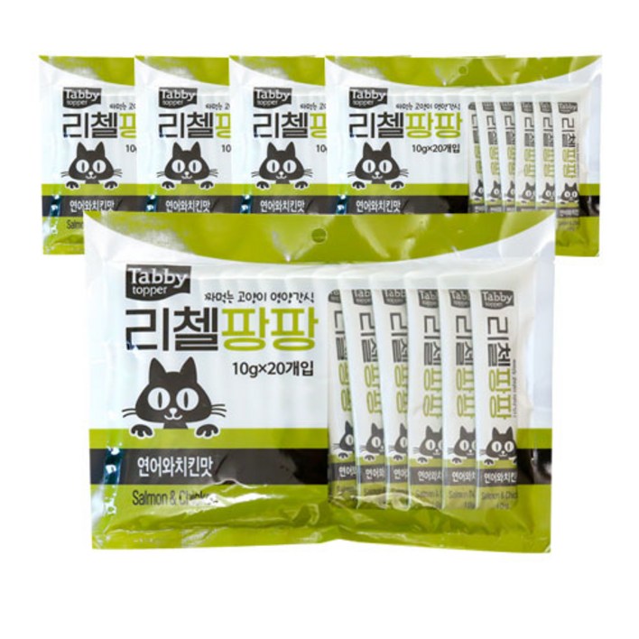 테비토퍼 리첼팡팡 고양이간식 연어 치킨 10g