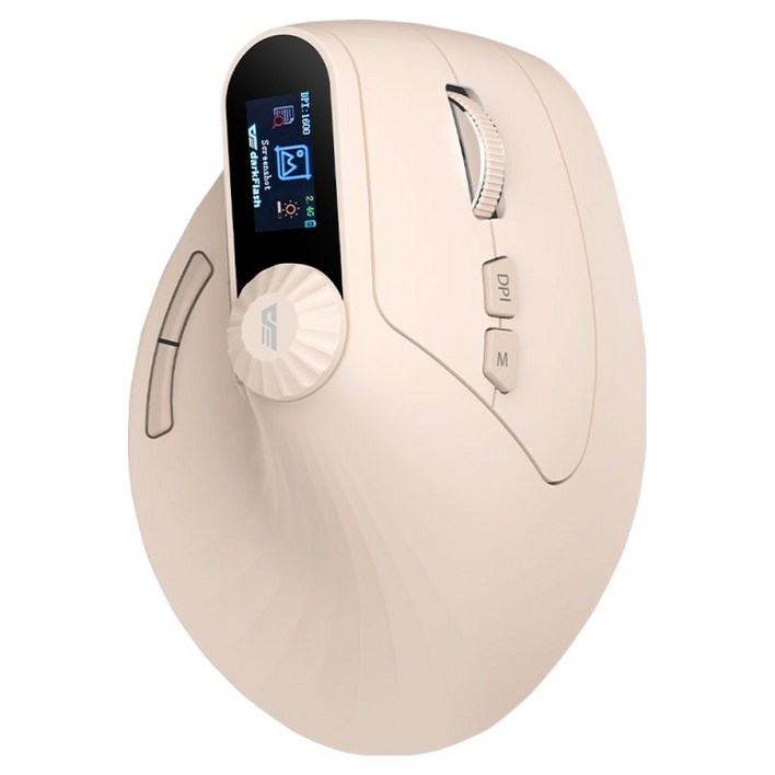 다크플래쉬 인체공학 버티컬 무선 블루투스 마우스, 베이지