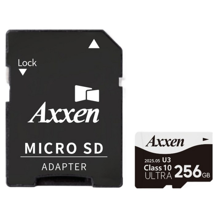 액센 초고속 U3 ULTRA 홈캠 블랙박스 메모리 Micro SD카드 + 어댑터 세트 MSD53, 1세트, 256GB
