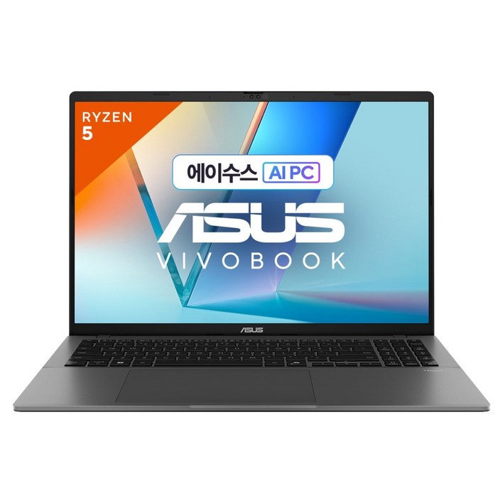 에이수스 2025 비보북 S 16 라이젠5 라이젠 200 시리즈, 매트 그레이, 512GB, 16GB, Free DOS, M3607HASH113