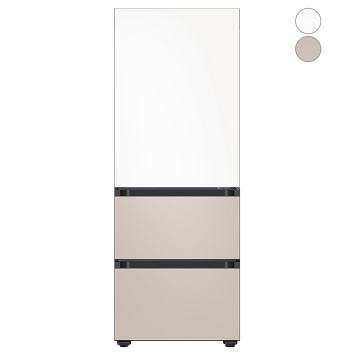 [색상선택형] 삼성전자 비스포크 313L 3도어 키친핏 김치플러스 냉장고 방문설치