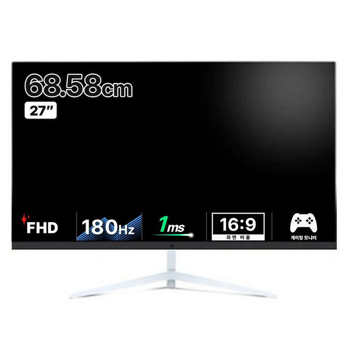 픽셀아트 FHD Fast IPS 180Hz 모니터 화이트, 68.58cm, PA2718W(일반)