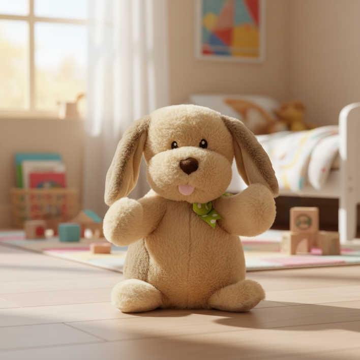 커들반 노래하는 리틀 퍼피 작동인형, 혼합색상, 1개