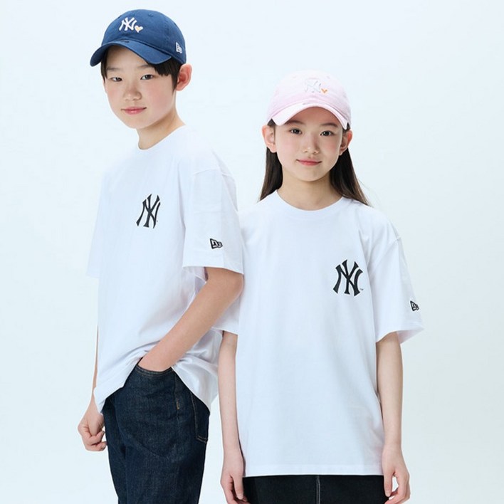 뉴에라 아동용 MLB 베이직 로고 반팔 티셔츠 14721873