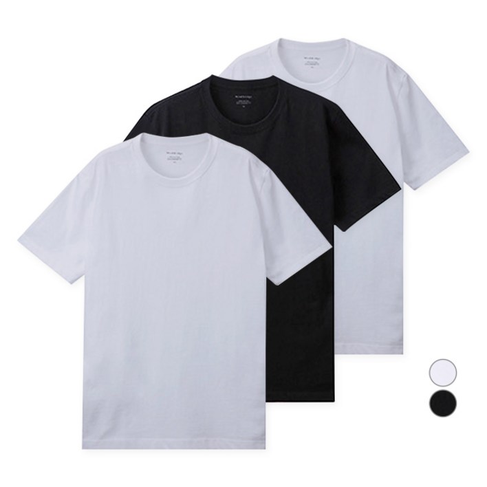 마인드브릿지 남성용 고밀도 순면 기본 반팔 티셔츠 MATS0101 3p 이너티셔츠