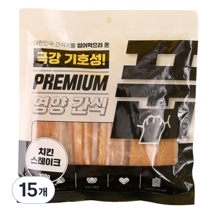 풉 강아지 치킨 스테이크, 15개, 300g, 치킨맛 풉 강아지 치킨 스테이크, 15개, 300g, 치킨맛