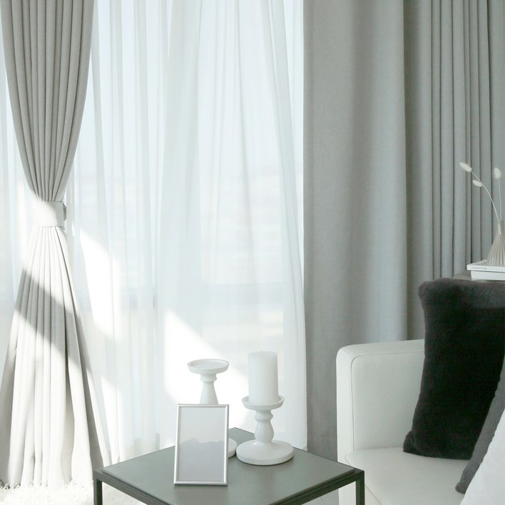 윈도우드레스 봉집 스타일 소프트 암막커튼 2p