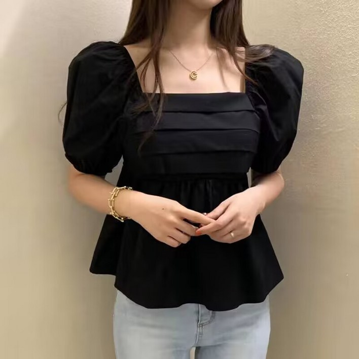 피어니스트 스퀘어넥 퍼프숄더 블라우스 피어니스트 스퀘어넥 퍼프숄더 블라우스