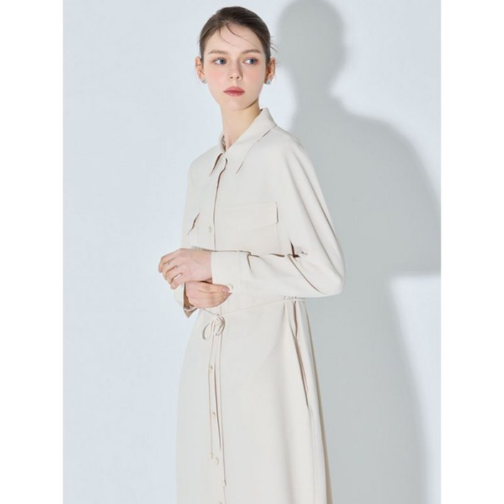 쉬즈미스 지적인 품격 플랩포켓 셔츠 원피스  택가격  298000원