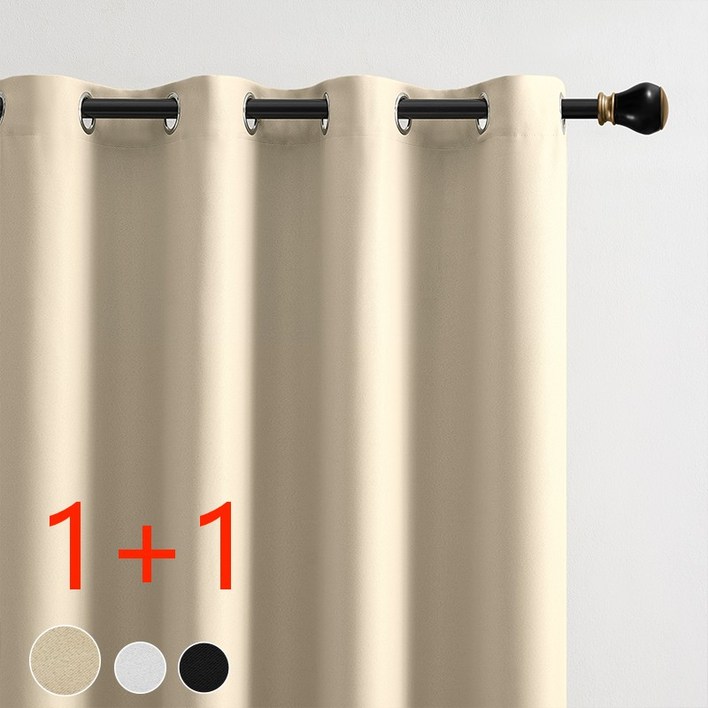 11 완전 빛차단 암막커튼 단열 방한 아일렛형