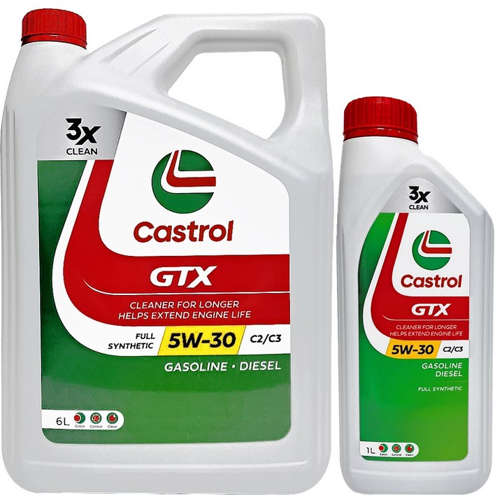캐스트롤 GTX SP C3 5W30 6L 1개 + 1L 1개 디젤 엔진오일