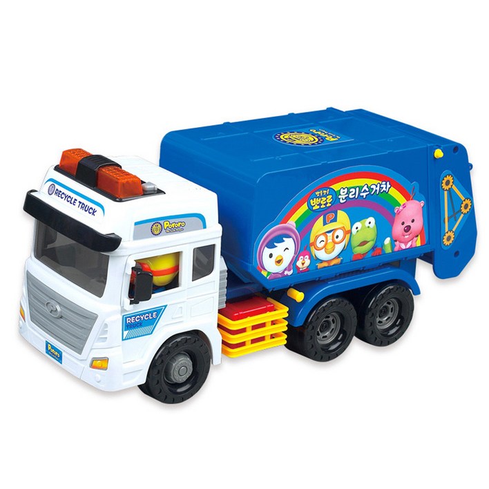 뽀로로 힘센 분리수거차 유아 어린이선물 크리스마스 어린이날 생일선물 KC인증 안전한소재 실내외 모두 사용가능, 1개