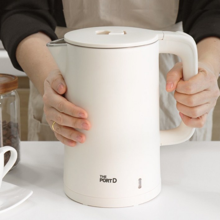 더포트 2중안심 전기포트 급속가열 전기주전자 2L, 2중포트