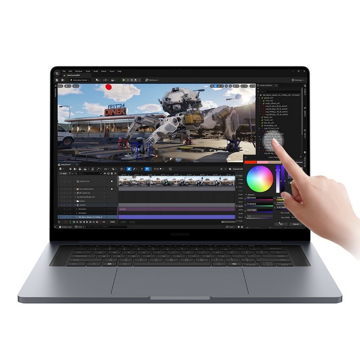 삼성전자 갤럭시북6 울트라 NT960UJHX72A 16인치 인텔 울트라7 펜서레이크 RTX5060 WIN11 32GB 터치디스플레이 WQXGA 게이밍 AI노트북, NT960UJHX72A, WIN11 Home, 32GB, 2TB, 그레이