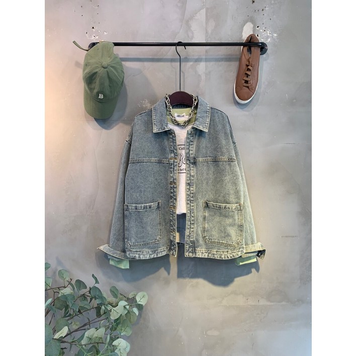 씨샵인더룸 / (봄신상 무료배송)데자 절개 라인 포켓 카라 긴팔 청 자켓 2color