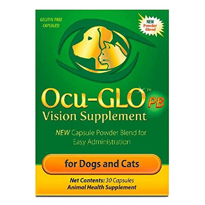 오큐글로 고양이 소형견 30캡슐 파우더 강아지 눈영양제