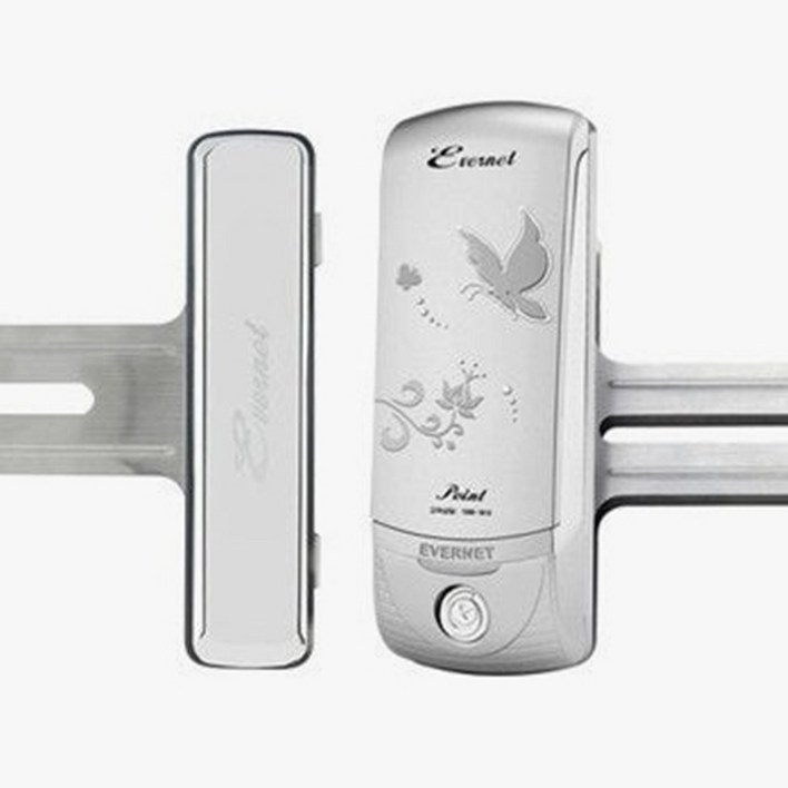 에버넷 번호전용 포인트글라스 양문 GX-POINT-N 강화유리 유리문용 디지털도어락 빠른배송