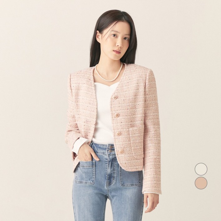 로엠 여성용 브이넥 부클 자켓 로엠 여성용 브이넥 부클 자켓