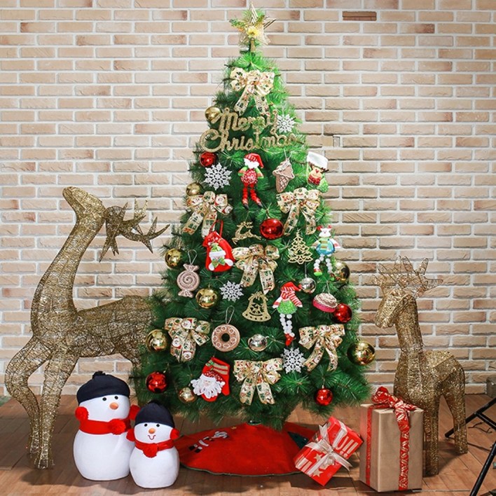 풀세트 솔잎 크리스마스 트리 성탄트리 특대형 2m 210