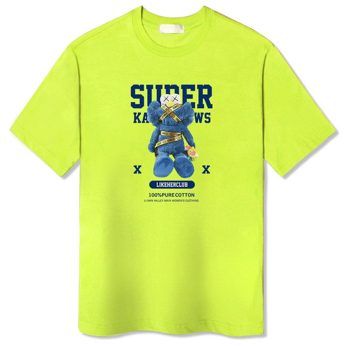 일루소 남여공용 슈퍼 스마일 반팔 티셔츠 스마일티셔츠