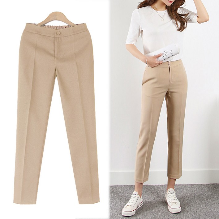 여성용 루인 밴딩팬츠 짧은/기본/롱 3기장 빅사이즈 바지 S~3XL 정장바지 슬랙스 오피스룩 출근룩 유니폼 봄 여름 가을
